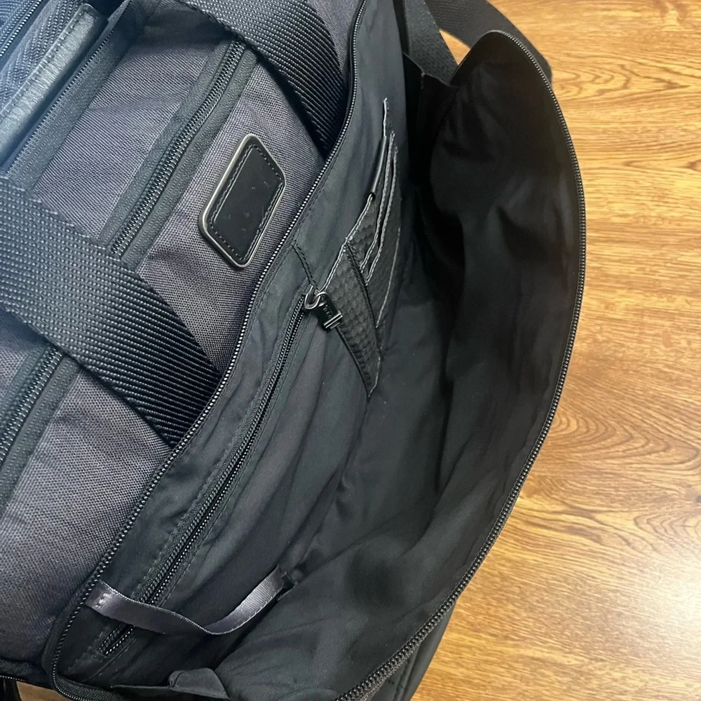 TUMI Alpha Bravo Grayson 3-Way Brief Backpack Briefcase - Charcoal Grey - GOOD